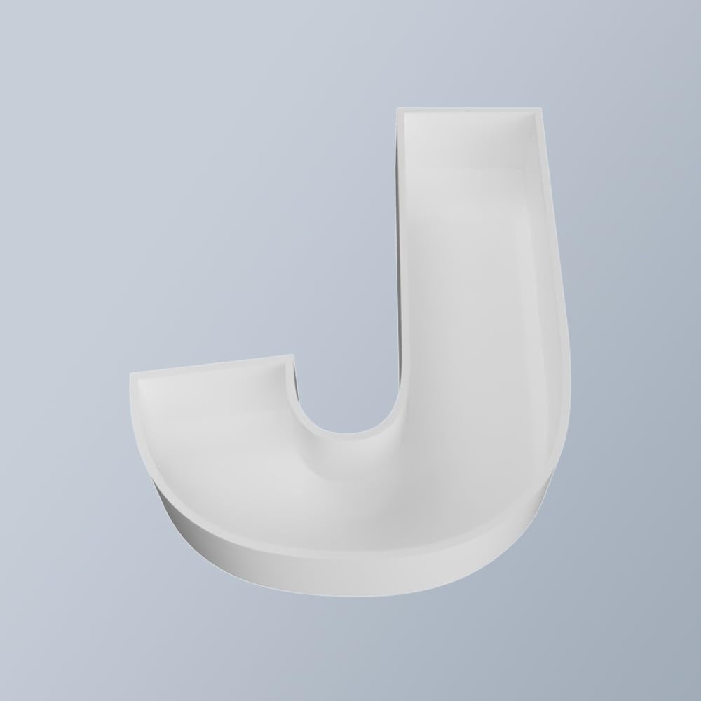 8" Hard Plastic Reusable Plastic Letter Food Trays, Letter Charcuterie Board Box for all Party Decoration (White Coloe)