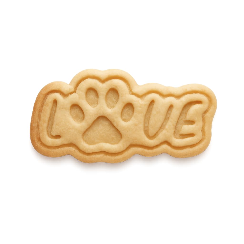 Paw Print Love Cookie Cutter - 4x1.96" Creative Doggie Party Tool