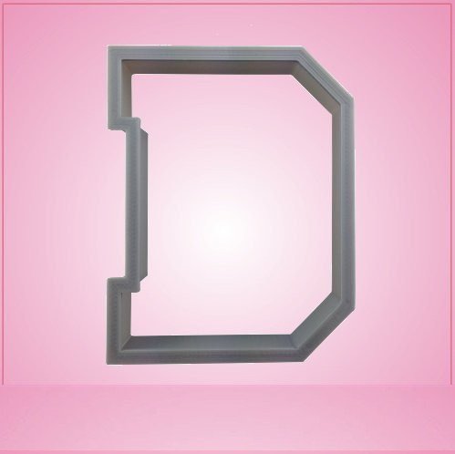 Varsity Letter D Cookie Cutter 3 inch (plastic)