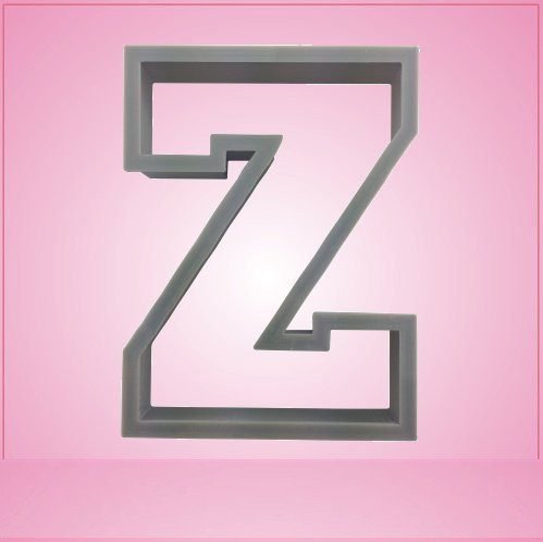 Varsity Letter Z Cookie Cutter 2 inch (plastic)