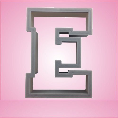 Varsity Letter E Cookie Cutter 3 inch (plastic)