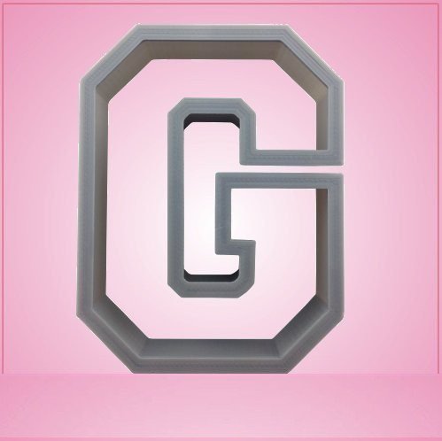 Varsity Letter G Cookie Cutter 3 inch (plastic)