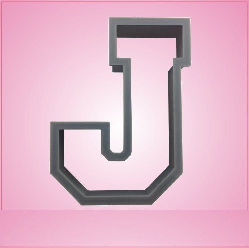 Varsity Letter J Cookie Cutter 3 inch (plastic)