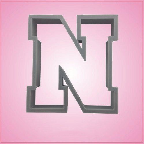Varsity Letter N Cookie Cutter 3 Inch (Plastic)