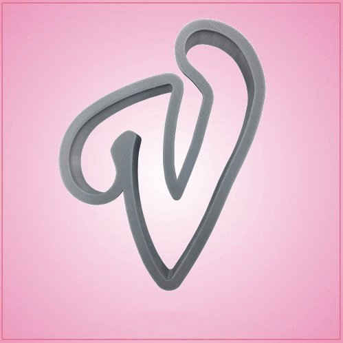 Cursive Letter V Cookie Cutter