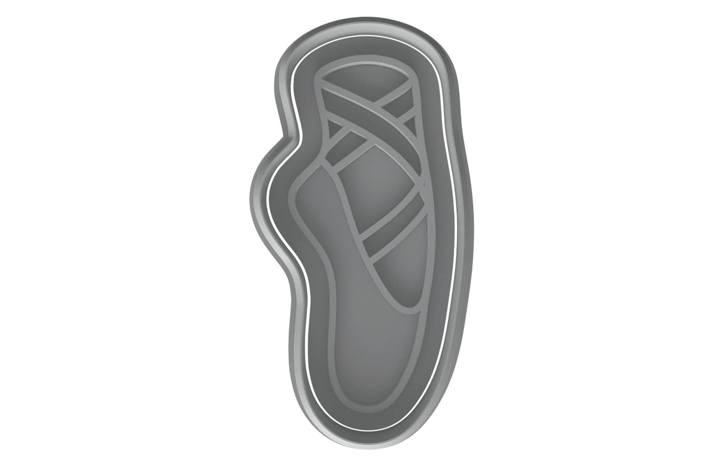 Ballet Shoe Cookie Cutter - 4x1.8" Elegant Dance Kitchen Baking Tool