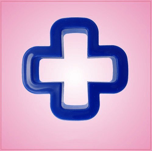Blue Plus Sign Cookie Cutter