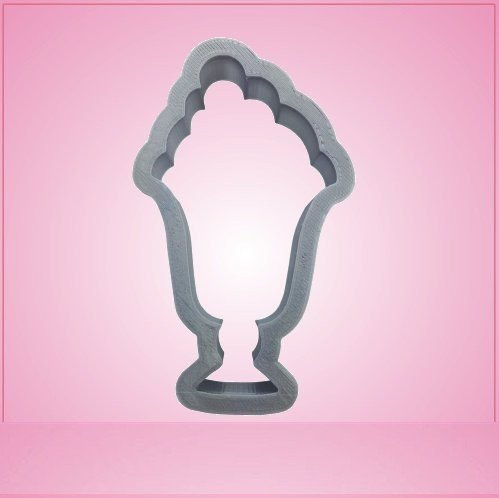 Simple Ice Cream Sundae Cookie Cutter 4?inches tall, just over 2 inches wide