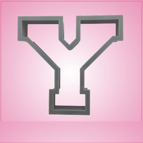 Varsity Letter Y Cookie Cutter 3 inch (plastic)