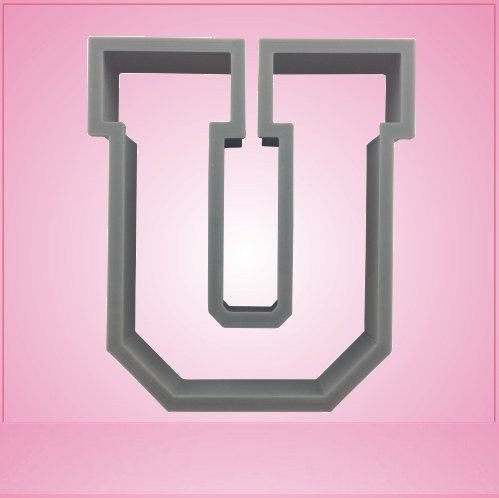Varsity Letter U Cookie Cutter 3 Inch (Plastic)