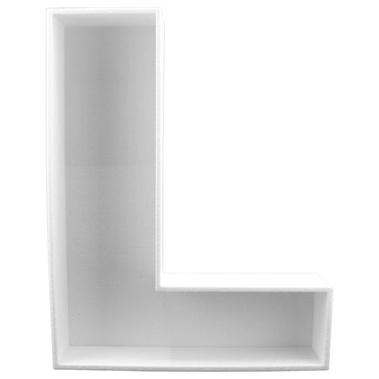 8" Hard Plastic Reusable Plastic Letter Food Trays, Letter Charcuterie Board Box for all Party Decoration (White Coloe)