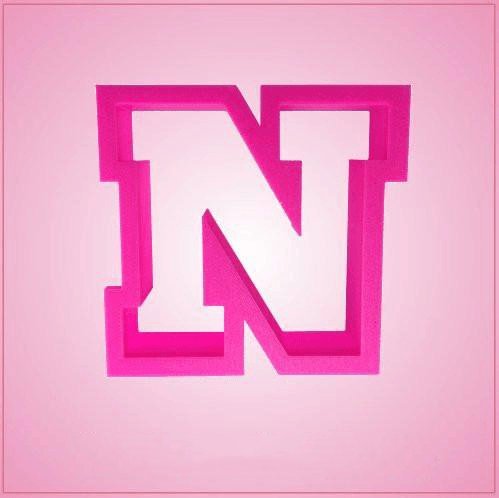 Pink Navy Letter N Cookie Cutter 3 Inch (Most Popular)
