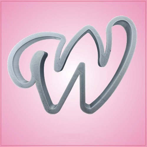 Cursive Letter W Cookie Cutter