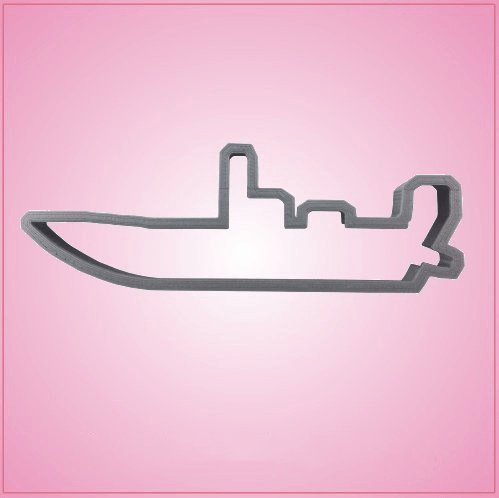 Fishing Boat Cookie Cutter 1.75 inches tall, 5 inches long