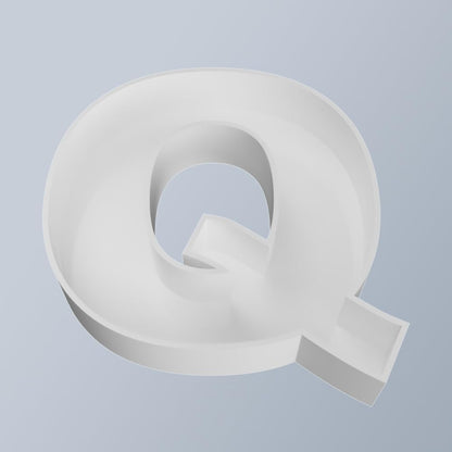 8" Hard Plastic Reusable Plastic Letter Food Trays, Letter Charcuterie Board Box for all Party Decoration (White Coloe)