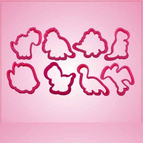 Pink Dinosaur Cookie Cutter Set