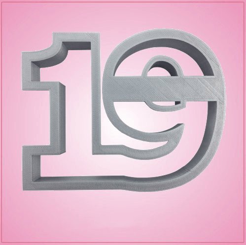 Number 19 Cookie Cutter