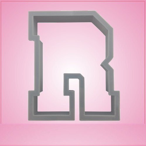 Varsity Letter R Cookie Cutter 3 Inch (Plastic)