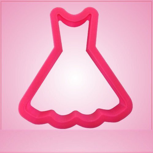Scalloped Dress Cookie Cutter -1/4 inches tall, 3-1/4 inches wide