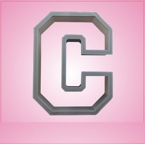 Varsity Letter C Cookie Cutter 3 inch (plastic)