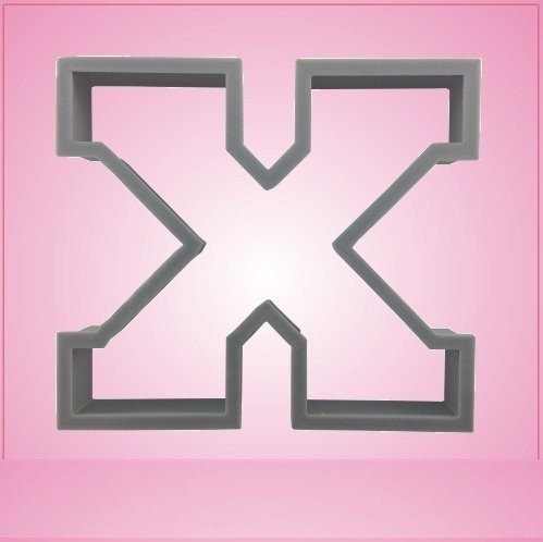 Varsity Letter X Cookie Cutter 3 inch (plastic)