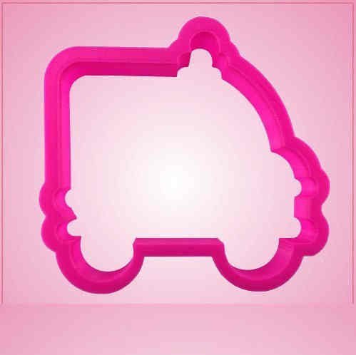 Pink Ambulance Cookie Cutter for Baking & Fondant Clay Gifts Kitchen