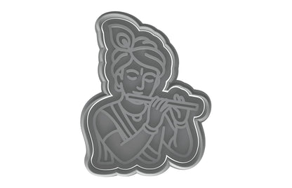 Krishna with Flute Cookie Cutter - 4x3" Artistic Baking Design