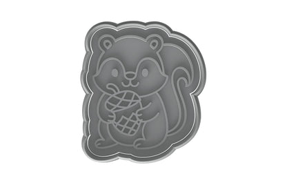 Adorable Squirrel w/ Pinecone Cookie Cutter - 4x3.48" Kids Party Set
