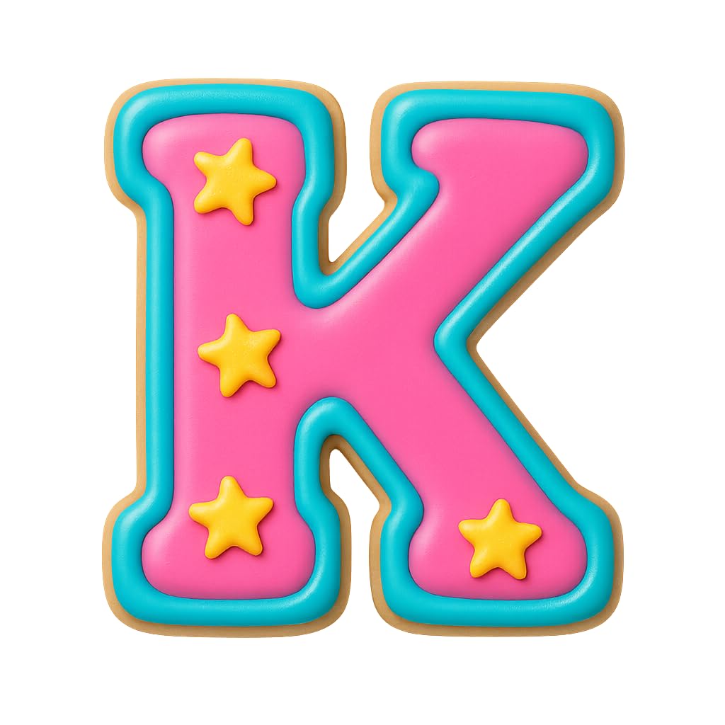 4" Varsity Letter K Cookie Cutter