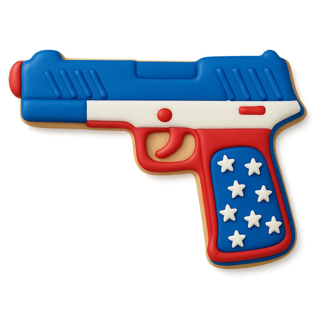 Hand Gun Cookie Cutter Mold (4.75x3") - Perfect for Gun-Themed Baking or Crafts
