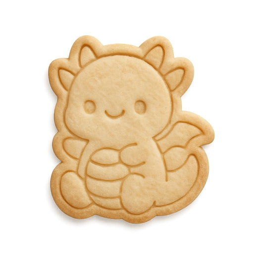 Kawaii Baby Dragon Cookie Cutter - 4x3.49" Fun Kids Baking Design
