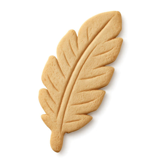 Mighty Gadget Feather Cookie Cutter & Stamp - 4x1.5" Elegant Design for Nature-Themed Baking (Random Color)