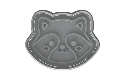 Adorable Raccoon Head Cookie Cutter - 4x3.19" Fun Kids Baking Design