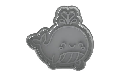 Jonah’s Kawaii Whale Cookie Cutter - 4x3.8" Kids Party Baking Fun