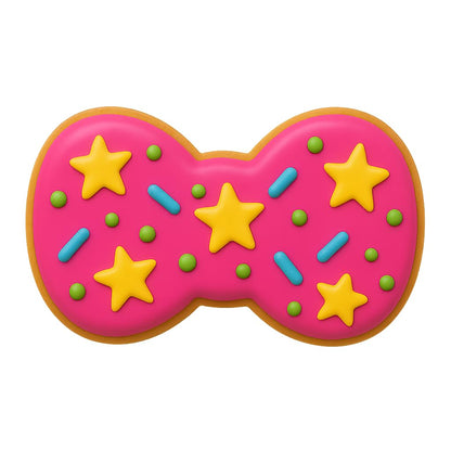 Pink Hair Bow Cookie Cutter (4x2.5") - Cute Bow Shape for Baking, Fondant, and Crafts