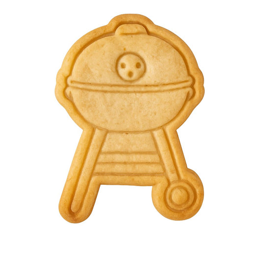 BBQ Grill Cookie Cutter & Stamp 4x2.86" for Baking Fondant Clay Embosser Gifts