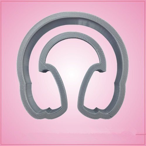 Dycica Headphones Cookie Cutter - 3.5x3.5 Inches, Music Themed, Gray, 1 Piece
