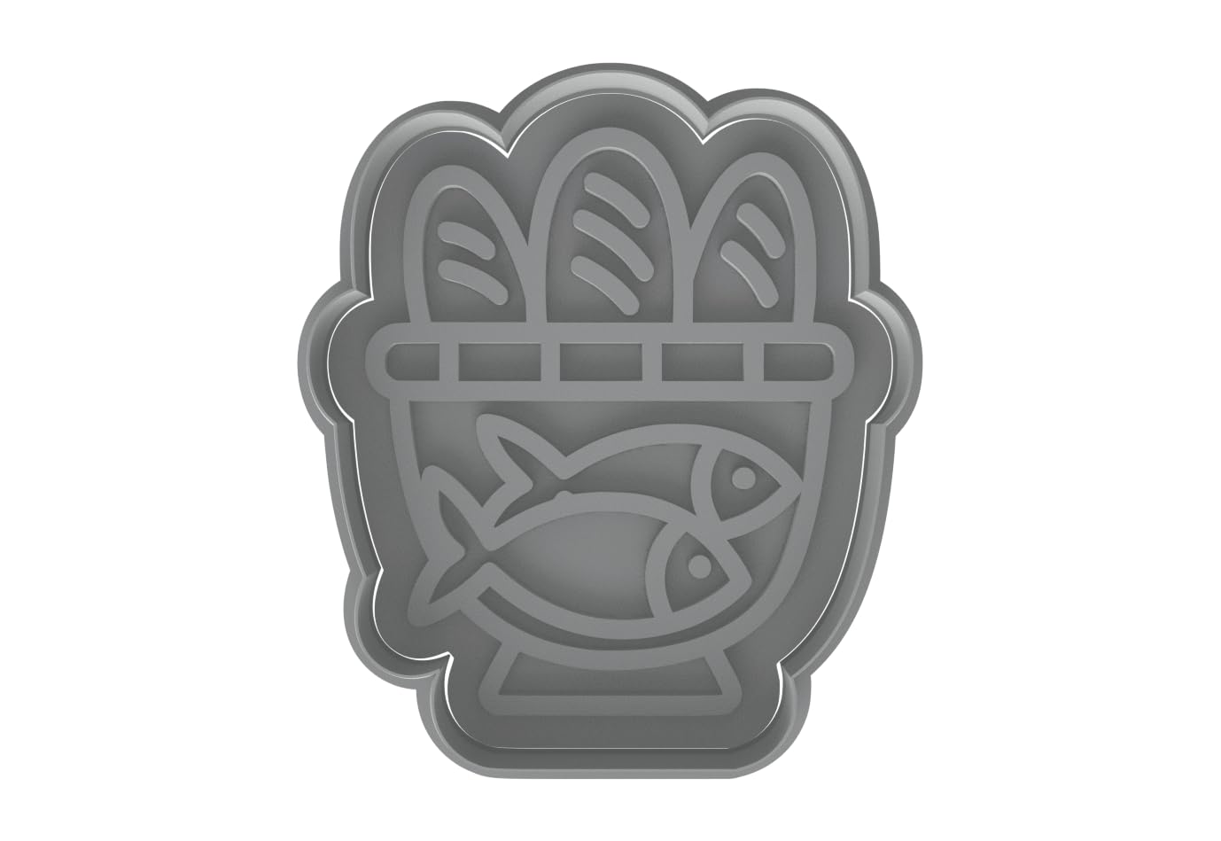 Biblical Loaves & Fishes Cookie Cutter Style 3 - 4x3.44" Quality Party Tool