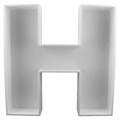 8" Hard Plastic Reusable Plastic Letter Food Trays, Letter Charcuterie Board Box for all Party Decoration (White Coloe)