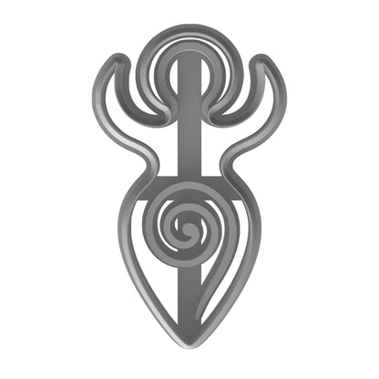 Mighty Gadget Spiral Goddess Cookie Cutter & Stamp - 4x2.5" Whimsical Design for Mystical Baking (Random Color)