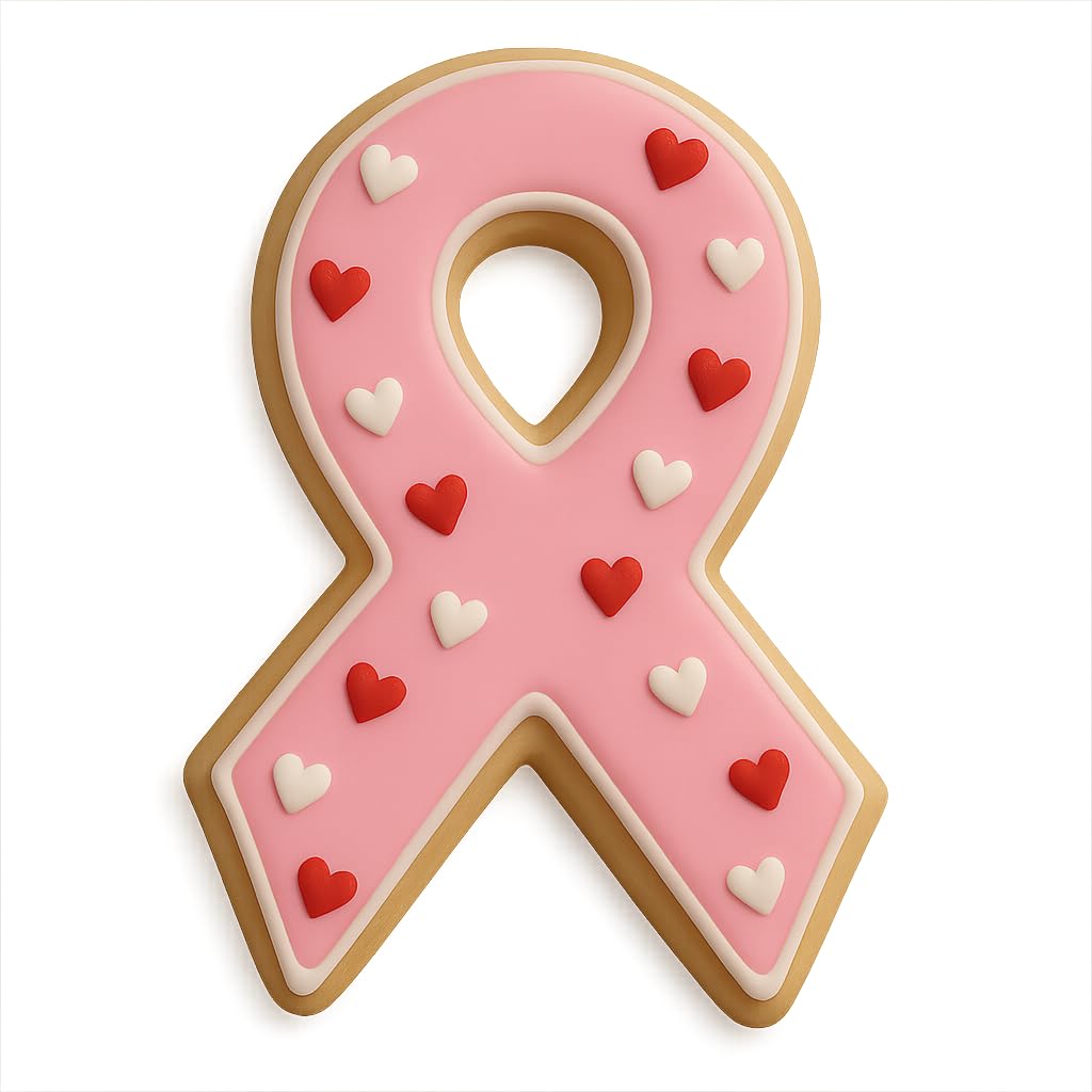 Pink Awareness Ribbon Cookie Cutter - 4.5x2.75 Inches, Perfect for Fundraisers and Charity Events