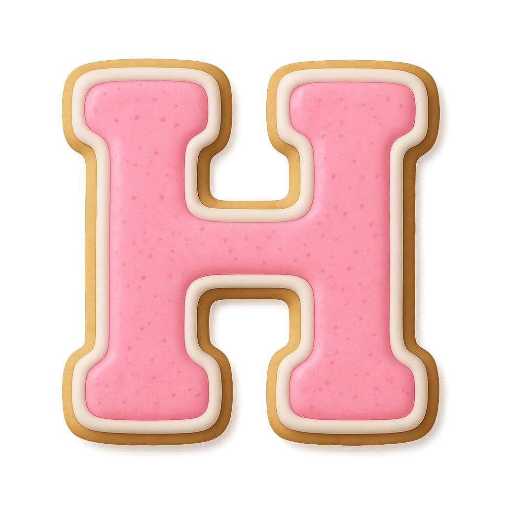 3" Varsity Letter H Cookie Cutter