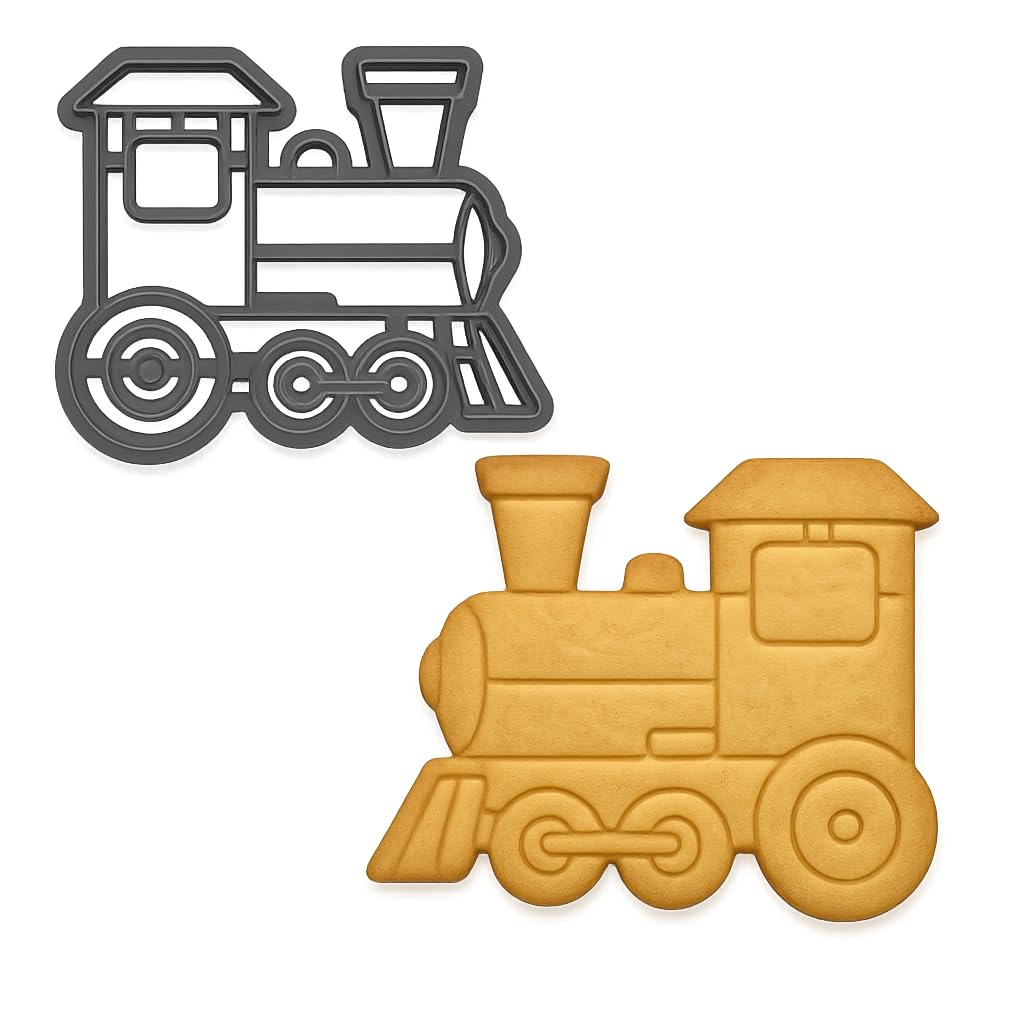 Steam Train Cookie Cutter 4x3.34" for Baking Fondant Clay Gifts Kitchen