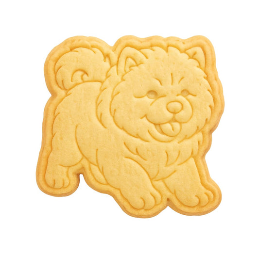 Chow Chow Puppy Cookie Cutter & Stamp 4x3.9" for Baking & Fondant Clay Embosser