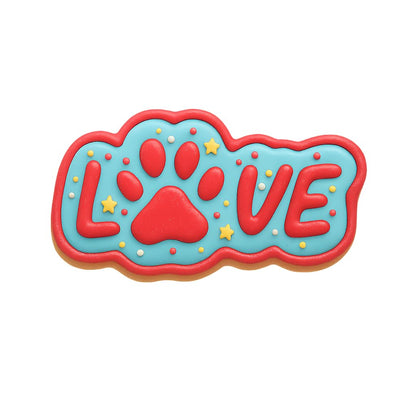 Paw Print Love Cookie Cutter - 4x1.96" Creative Doggie Party Tool