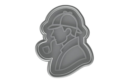 Sherlock Holmes Detective Cookie Cutter - 4x3" Creative Baking Fun