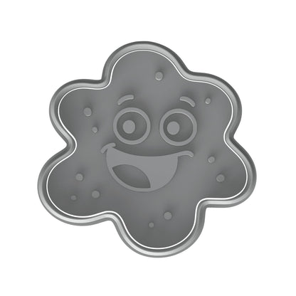 Wiggly SpaceBlob Cookie Cutter & Stamp 4x4" for Baking & Fondant Clay Embosser
