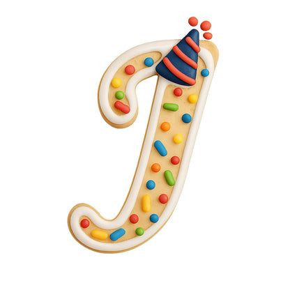 Fancy Cursive Letter Cookie Cutter - 4" Tall Alphabet Baking Mold (Random Color)