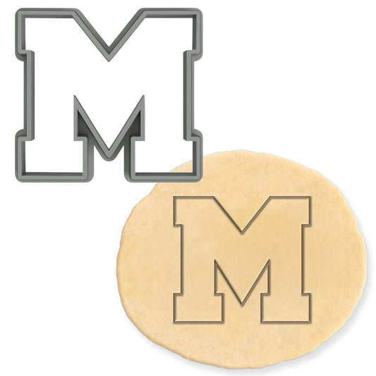 Varsity Letter M Cookie Cutter 3 Inch