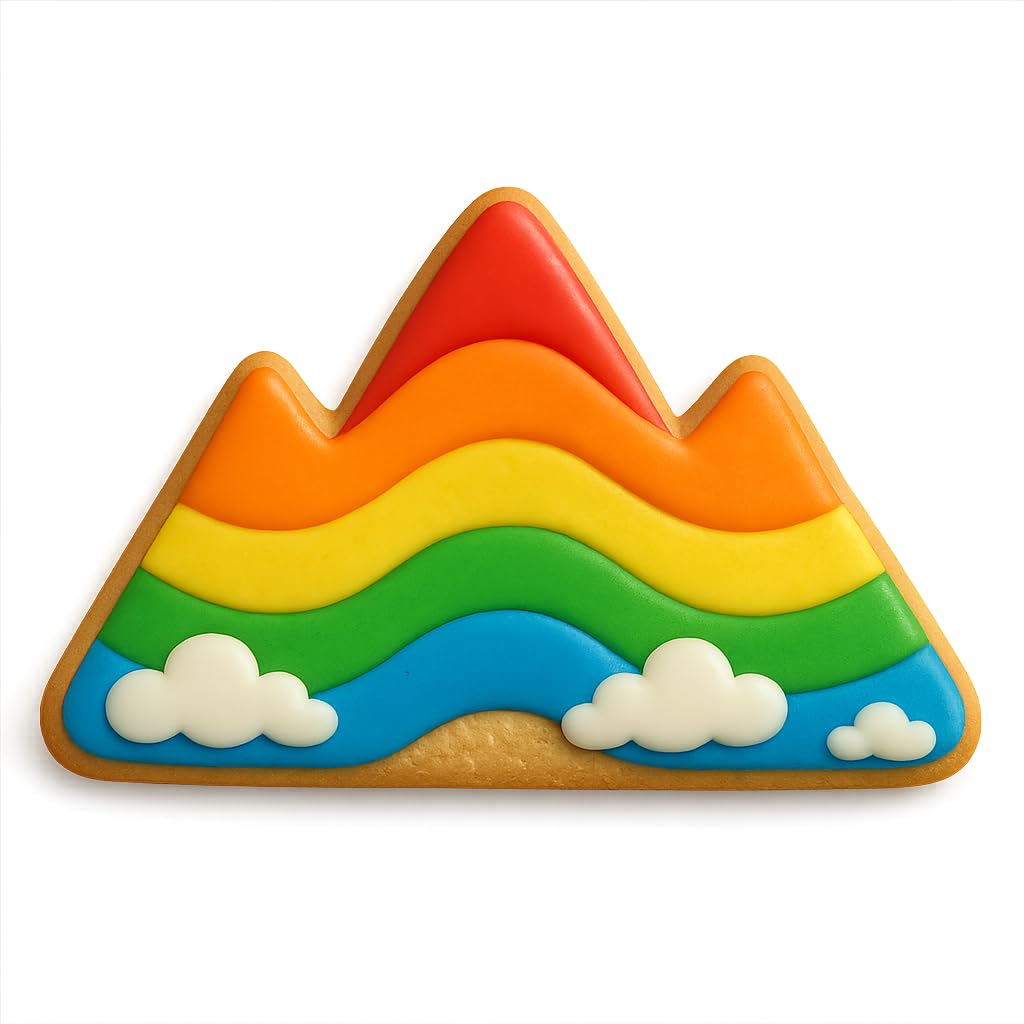 Mountains Cookie Cutter - Easy Push Design, Perfect for Baby Showers, Work Events, Birthday Celebrations, and Baking Enthusiasts (4.25 x 2.25 inches)